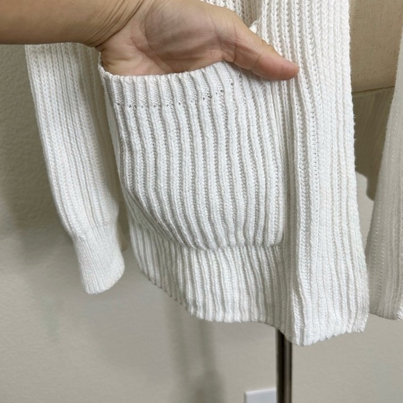 Madewell Nolan Open Front Ribbed Knit Women's Cardigan, Sz Large - Picture 5 of 13